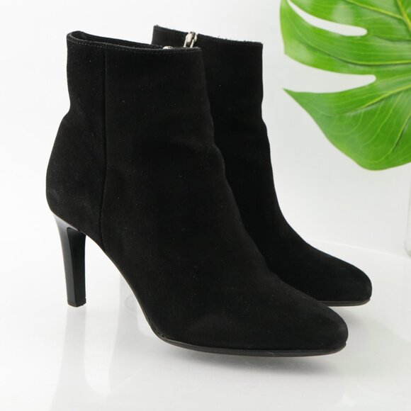 La Canadienne Womens Ellenor Boots Size 10 Waterproof Black Suede Heel Booties - Picture 6 of 13